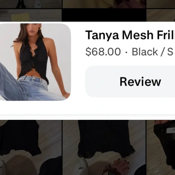 Peppermayo Mesh Ruffled crop Top - Picture 4 of 4